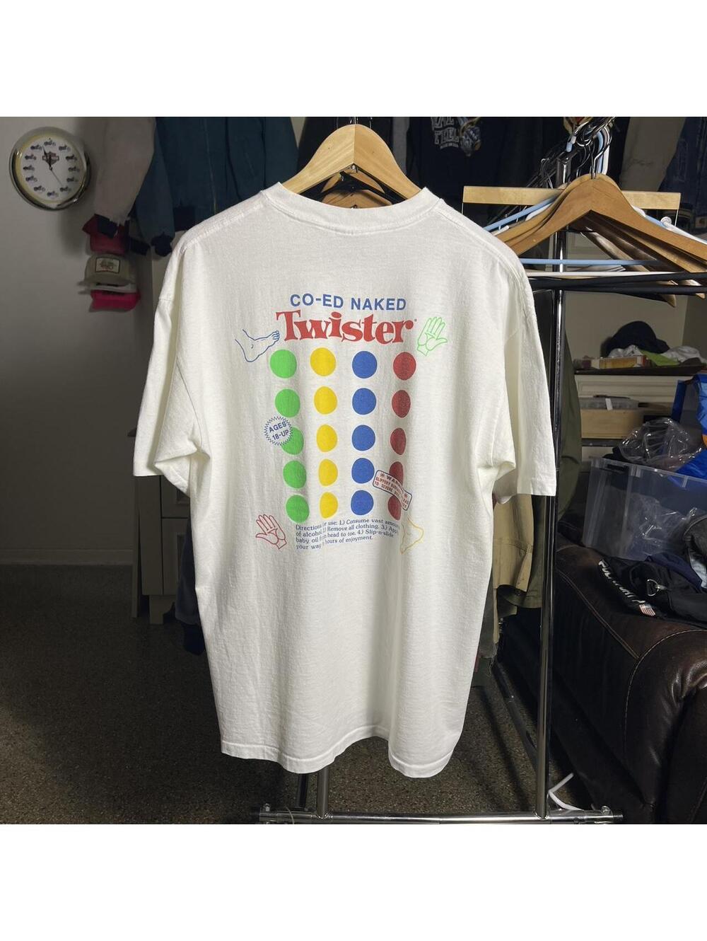 Vintage 90s Naked Twister Game Promo Shirt Mens XL